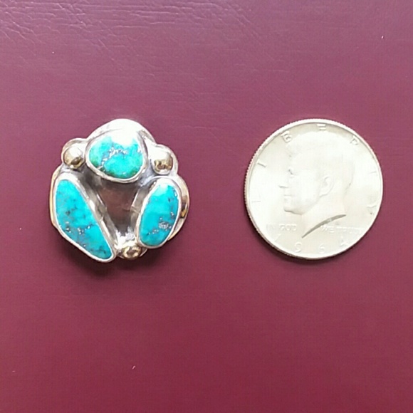 Multi-stone Turquoise Pendant/Slide - Picture 5 of 5